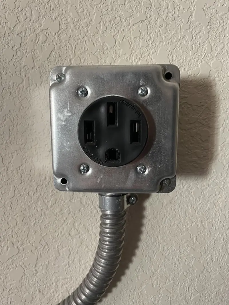 NEMA 14-50 outlet installed for Smart Home Electrical in Coffeyville